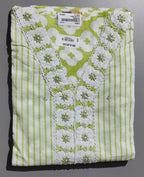 Lime Harmony: Comfort-Enhanced Unstitched Suit Set