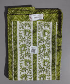 Chic Lime Green Floral Unstitched Suit Set