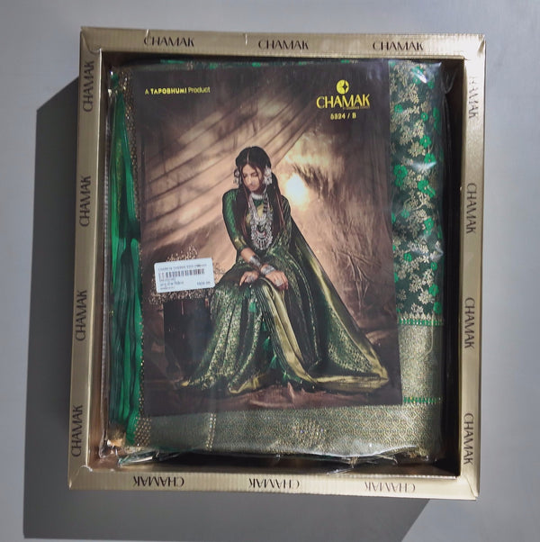 Opulent Emerald Draped Marvel for Celebrations",