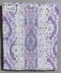 Lavender Dream: Intricate Lace Unstitched Suit