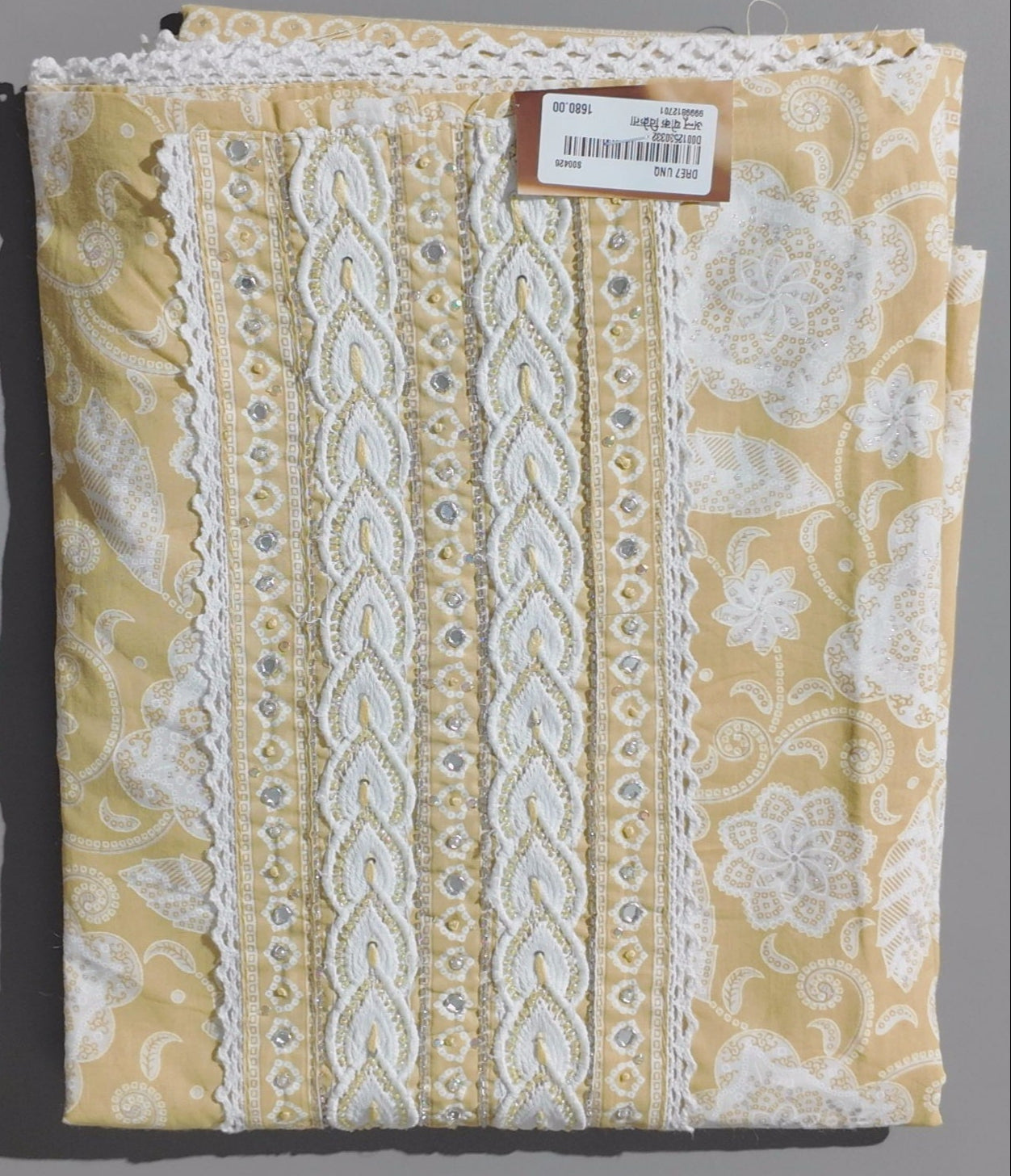 Golden Harmony Unstitched Suit - Embrace Comfort & Style