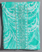 Tropical Bliss Unstitched Suit: Refreshing Turquoise Elegance