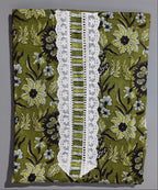Botanical Bliss Unstitched Suit with Intricate Lace Detail