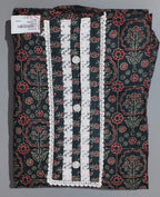 Floral Entwined Unstitched Suit with Lace Details