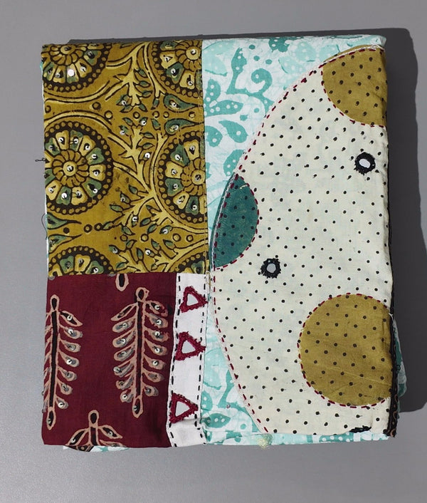 Vibrant Patchwork Unstitched Suit – Artisanal Heritage Collection",
