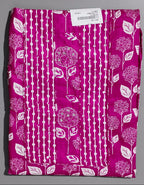 Blossom Symphony: Fuchsia Floral Unstitched Ensemble