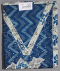 Azure Charm: Artistic Unstitched Suit with Embellished Highlights