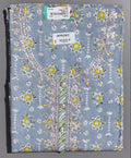 Serene Floral Unstitched Suit – Artisanal Elegance in Blue