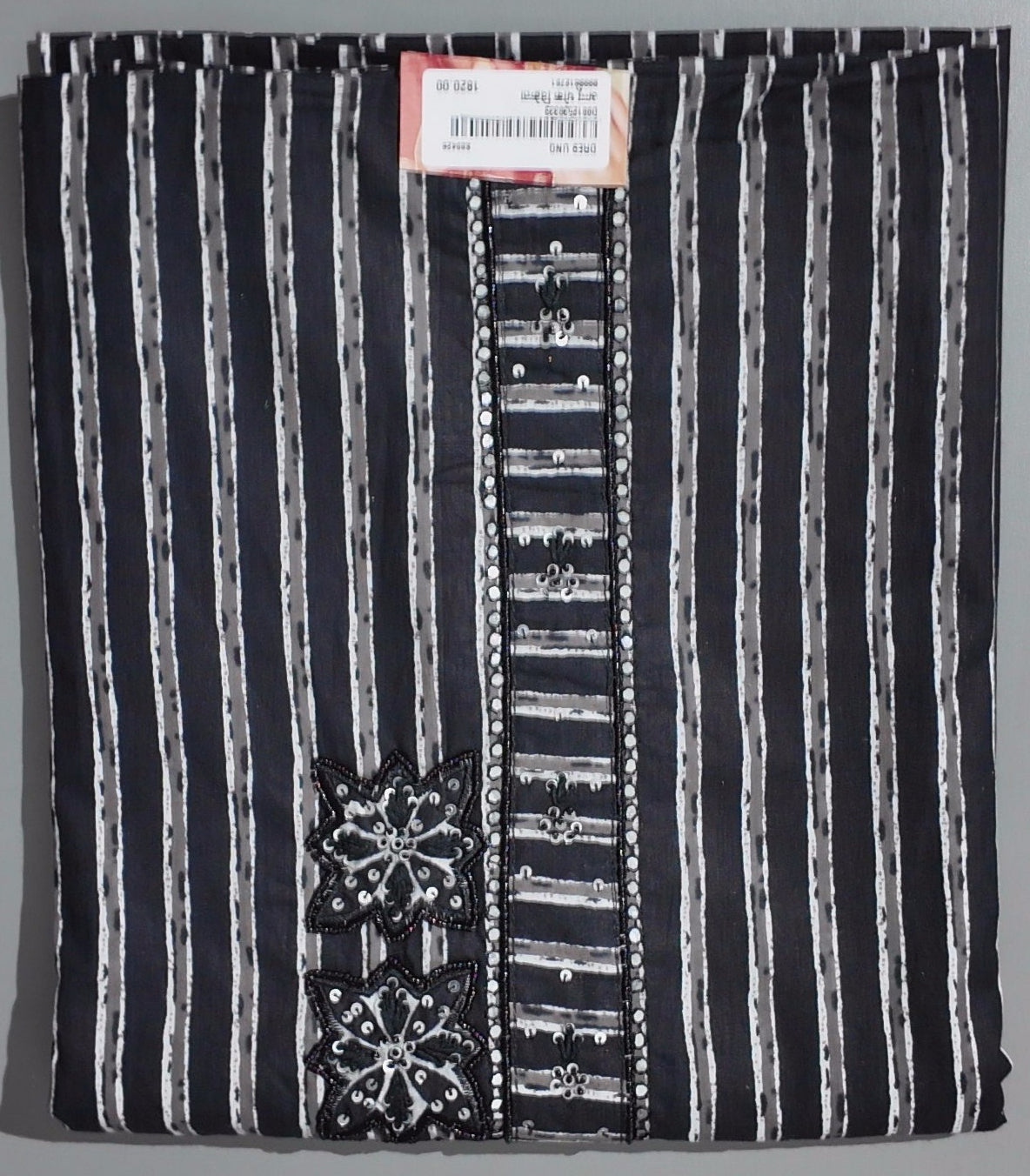 Midnight Stripes: Artisan Black & White Unstitched Suit