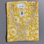 Sunlit Floral Unstitched Suit with Ornate Neck Embroidery