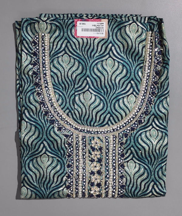 Luxe Teal Unstitched Suit: Embrace Elegance with Comfort",