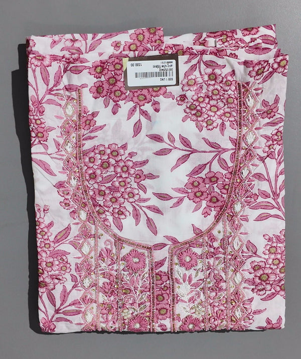 Blossom Breeze: Floral Finesse Unstitched Suit",