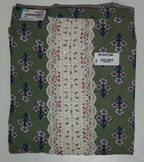 Floral Dreams: Unstitched Suit with Delicate Lace Detail