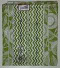 Vibrant Green Chevron & Floral Unstitched Suit