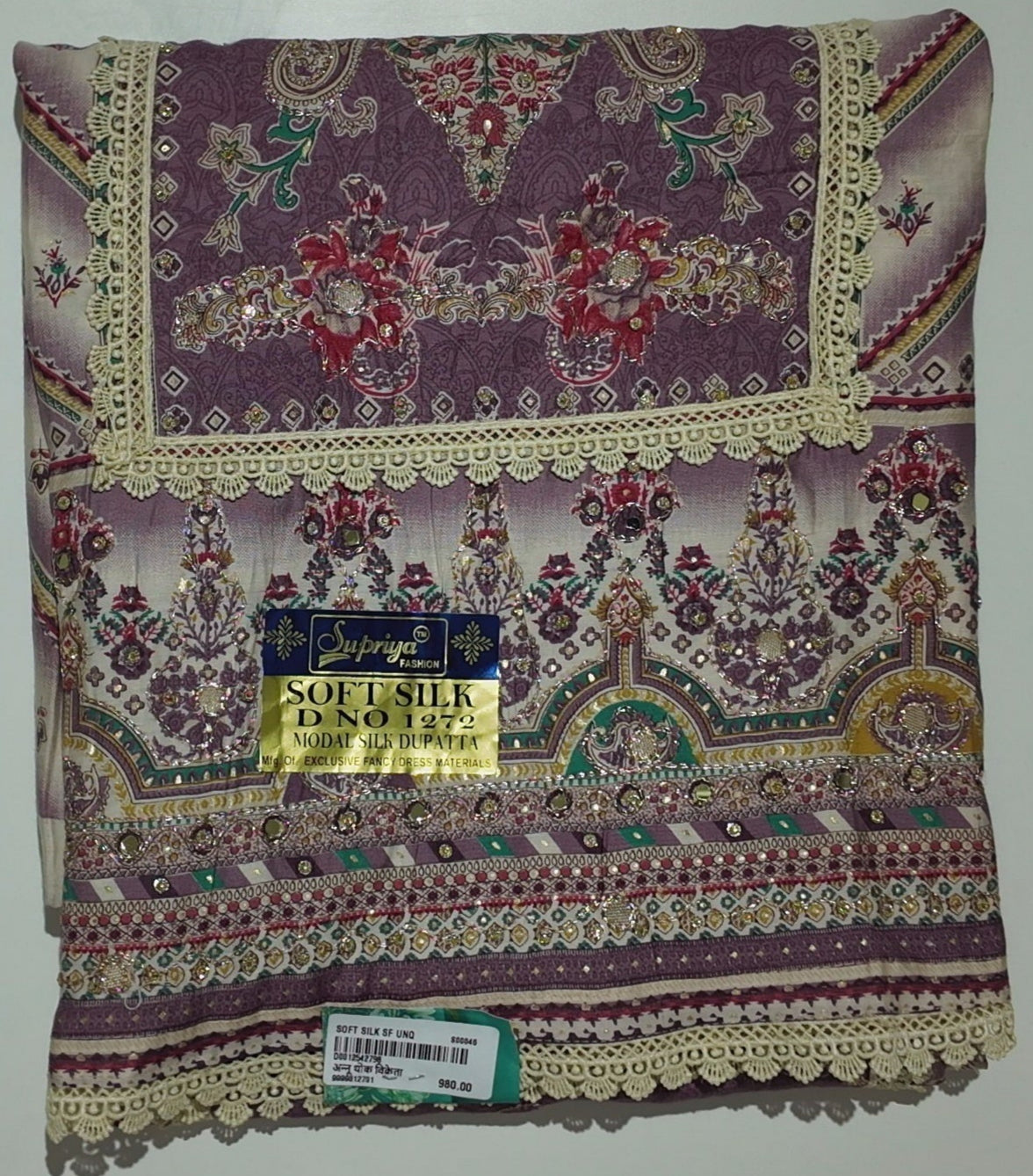 Opulent Paisley Paradise Unstitched Silk Suit - Festive Aura",