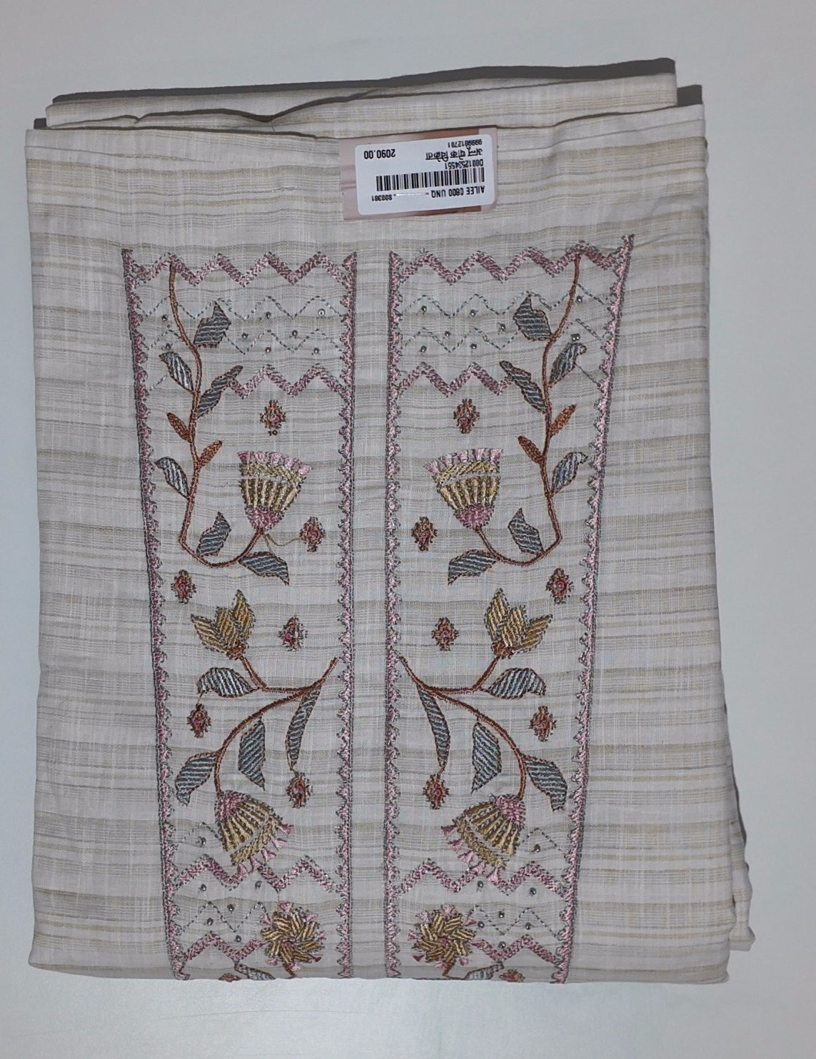 Floral Festive Charm: Unstitched Embroidered Suit",