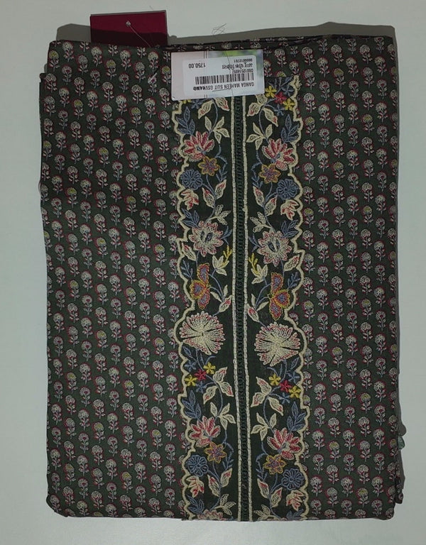 Floral Symphony Unstitched Ensemble - Perfect for Festive Celebrations",
