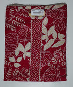 Vibrant Crimson Leaves Unstitched Suit - Artistry in Fabric