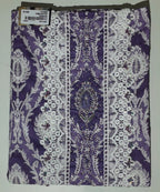 Artisan Lavender Elegance: Intricate Lace Unstitched Suit
