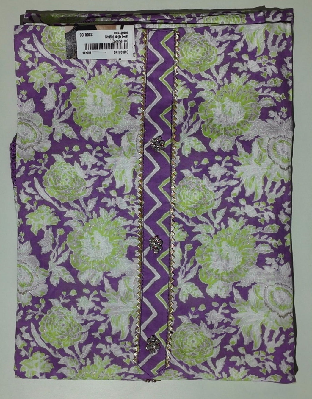 Floral Harmony: Unstitched Suit for Festive Grandeur",