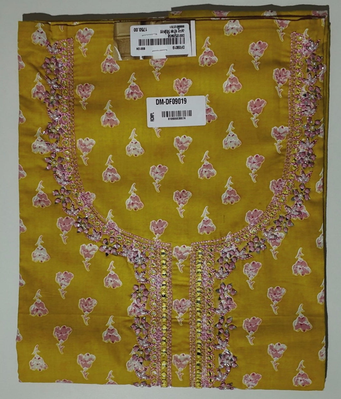 Graceful Blossom Unstitched Suit in Sunlit Mustard