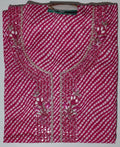 Vibrant Fuchsia Gleam: Embroidered Unstitched Suit Bliss