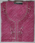 Vibrant Fuchsia Gleam: Embroidered Unstitched Suit Bliss