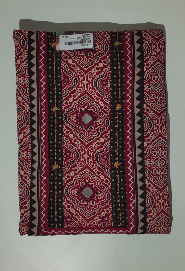 Vibrant Festive Flair: Unstitched Ethnic Suit for Celebrations",