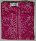 Radiant Fuchsia Bandhani Unstitched Suit – Effortless Charm Awaits