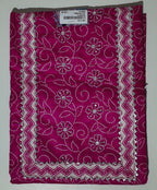 Vibrant Fuchsia Unstitched Suit with Intricate Embroidery
