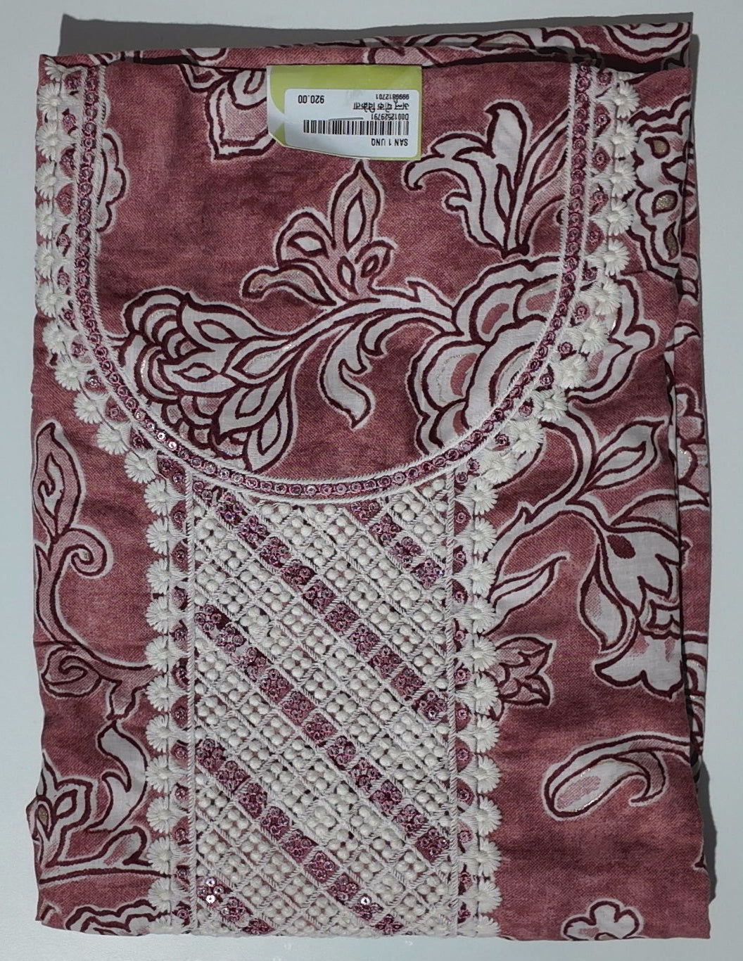 Artistry in Pink: Unstitched Floral Symphony Suit