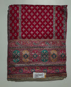 Festive Maroon & Teal Unstitched Suit – Embrace Traditional Flair