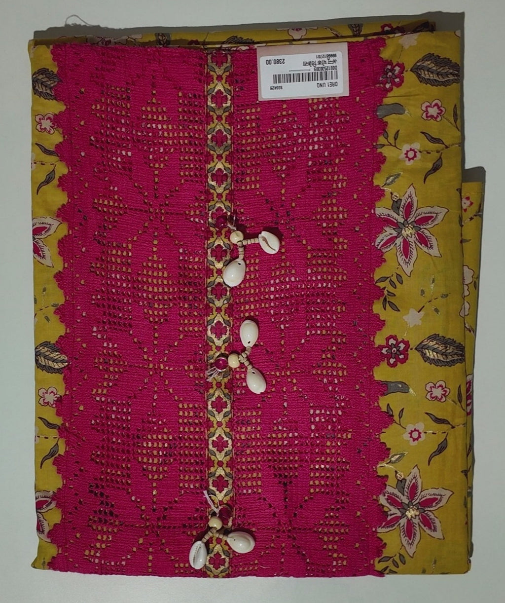 Vibrant Fuchsia and Sunshine Unstitched Suit with Exquisite Embroidery