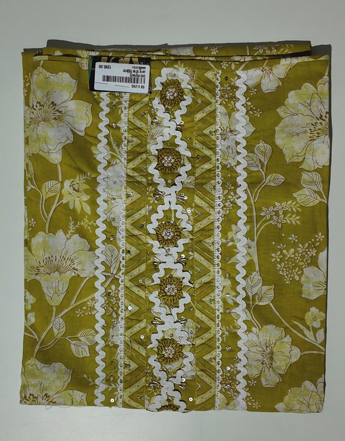 Zestful Bloom: Unstitched Mustard Floral Ensemble