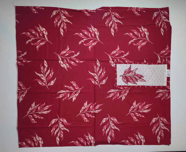 Crimson Leaf Unstitched Suit: A Canvas for Your Creativity",
