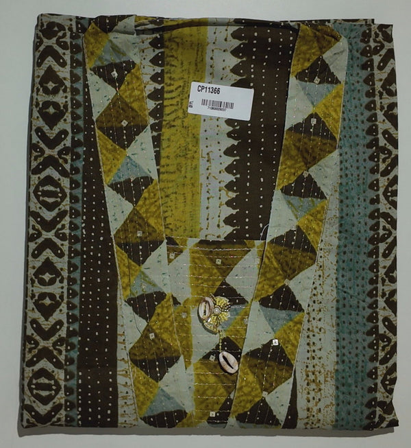 Geometric Allure: Handcrafted Unstitched Suit",