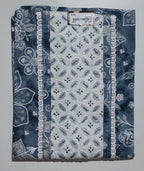Artisan's Blue Serenade: Handcrafted Unstitched Suit