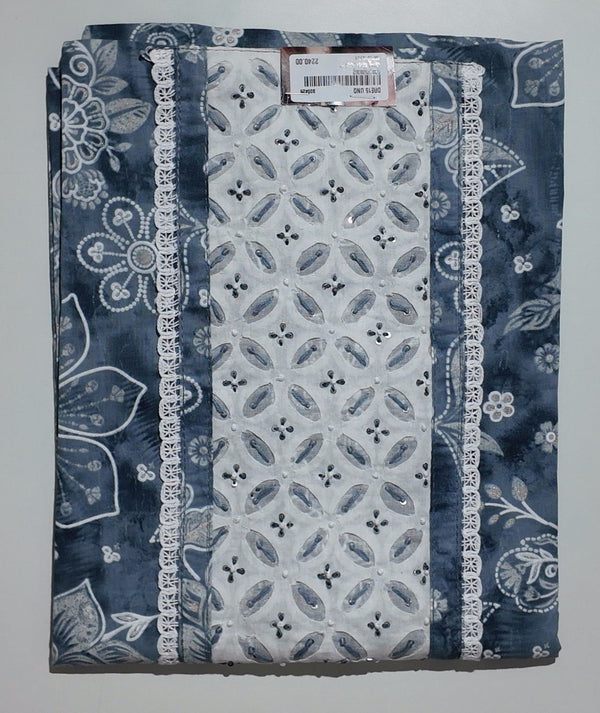 Artisan's Blue Serenade: Handcrafted Unstitched Suit",