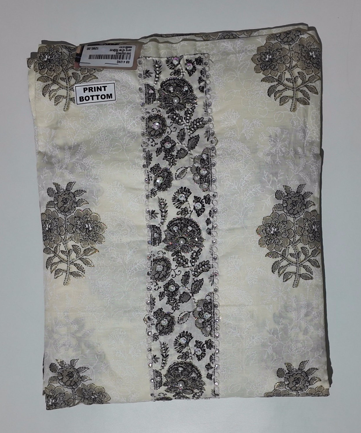 Luxurious Floral Charm: Unstitched Suit for Effortless Elegance
