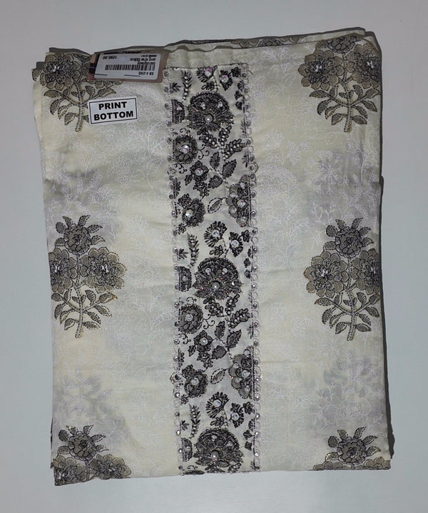 Luxurious Floral Charm: Unstitched Suit for Effortless Elegance",