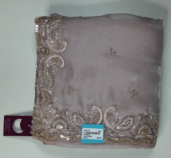 Graceful Evening Sparkle: Embroidered Designer Saree",