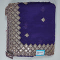 Royal Indigo Saree with Intricate Sequin Detailing",