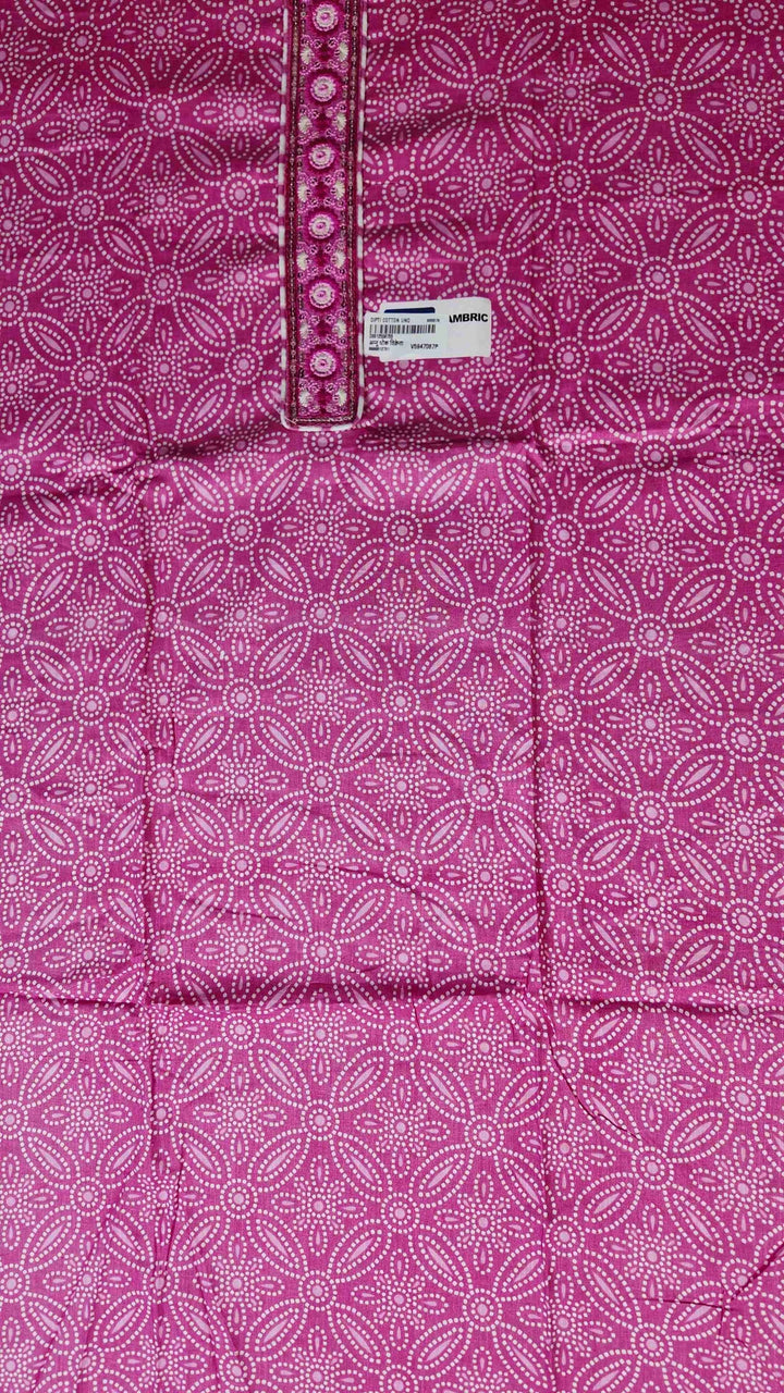 Vibrant Pink Bandhani Cotton Kurta Set - Pink - Picture 2