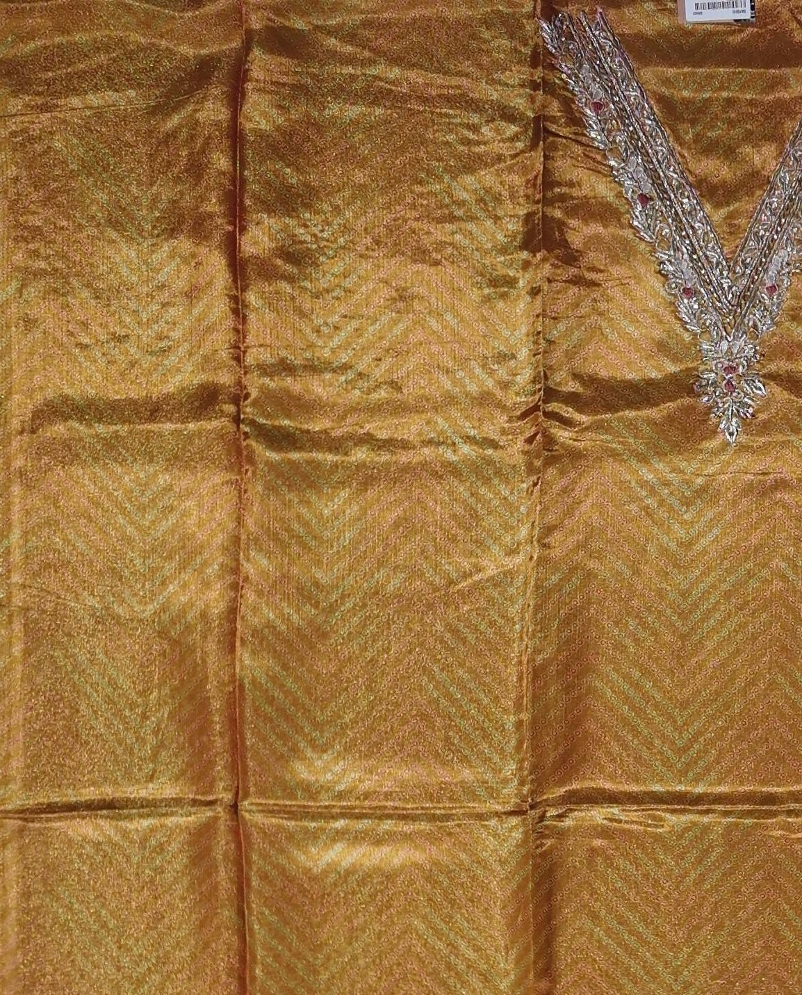 Golden Heritage: Exquisite Embroidered Unstitched Suit",
