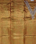 Radiant Gold Unstitched Suit with Intricate Embroidery