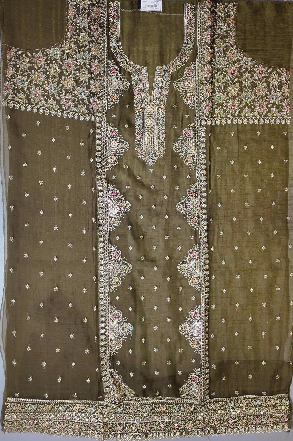 Vibrant Floral Embroidered Unstitched Suit - Timeless Charm