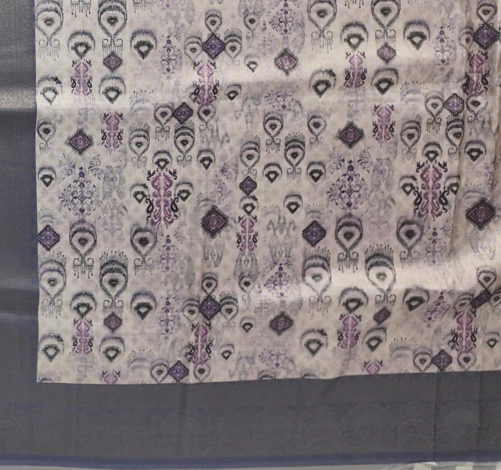 Regal Charm: Ethereal Lavender Festive Saree",