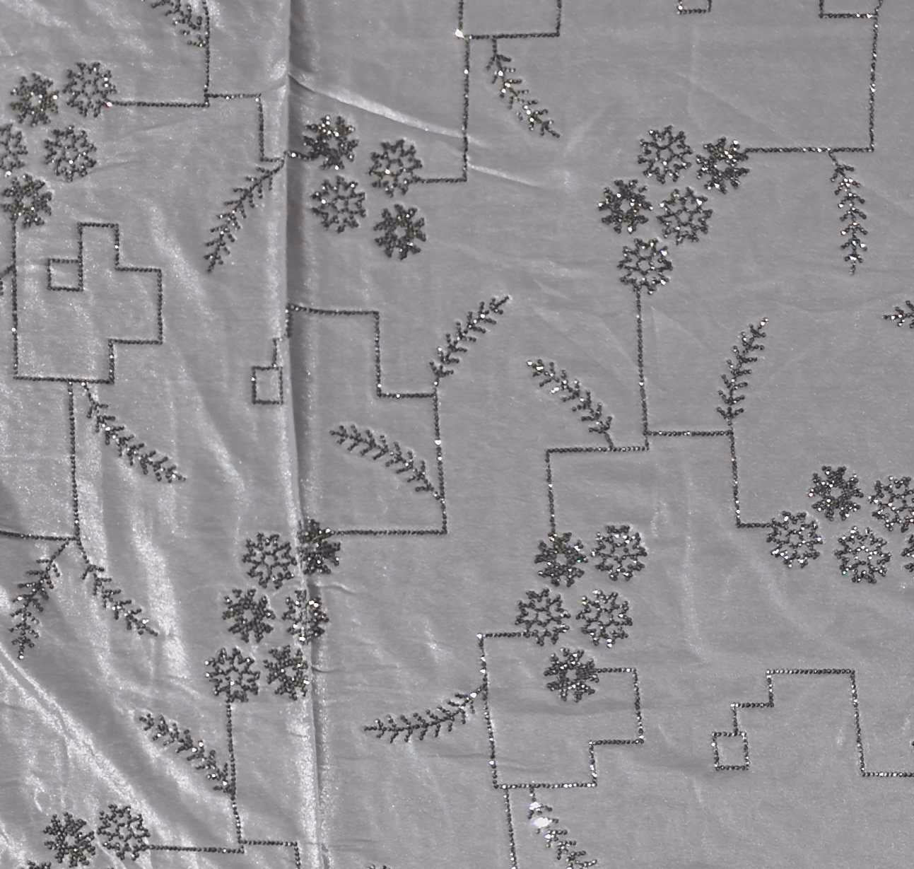 Silk Splendor: Charcoal Grey Geometric Embroidered Saree",