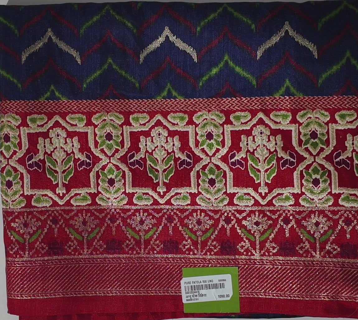 Vibrant Patola Saree - A Symphony of Colors for Festive Elegance",