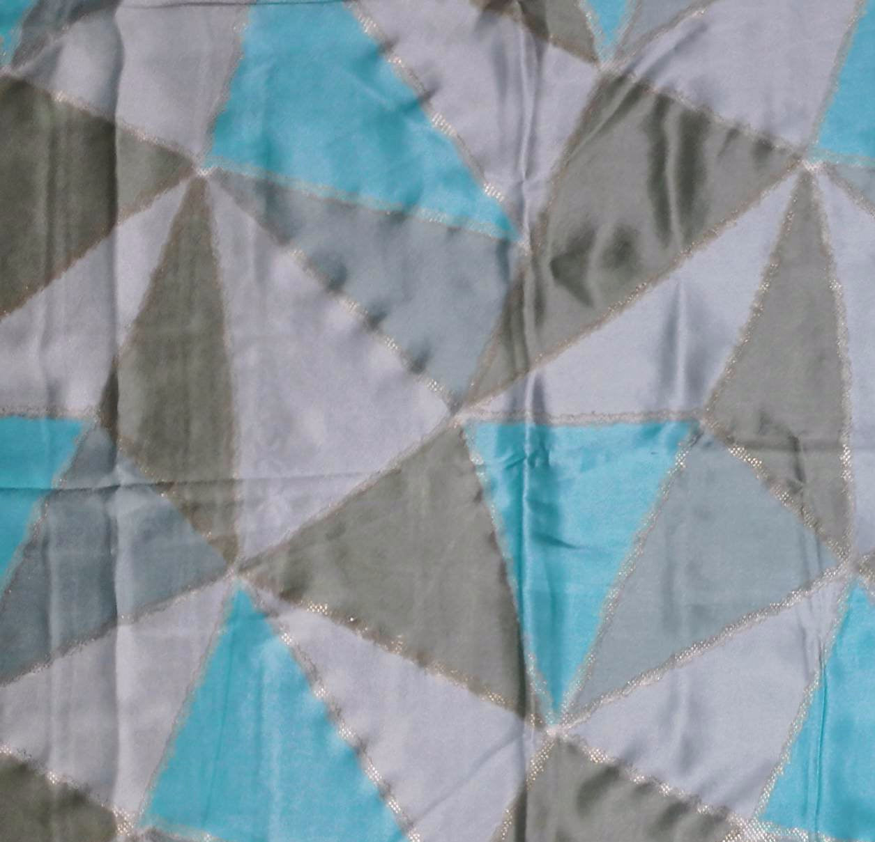 Seafoam Dreams: Luxurious Silk Saree with Intricate Motifs",